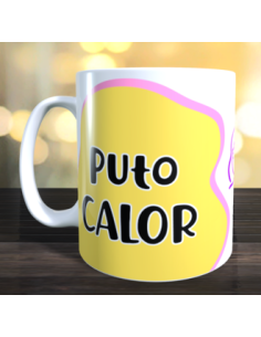 Taza puto calor + abanico de regalo
