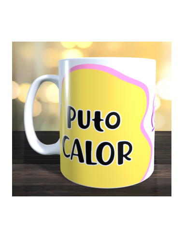 Taza puto calor + abanico de regalo