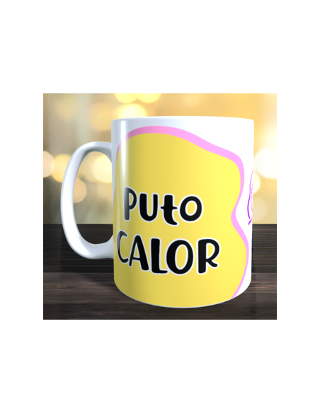 Taza puto calor + abanico de regalo