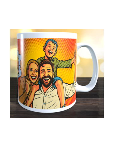 Taza foto estilo Pop art usando ia