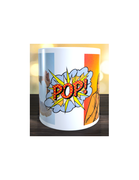 Taza foto estilo Pop art usando ia