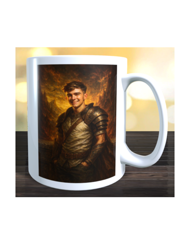Taza foto estilo fantasia épica usando ia