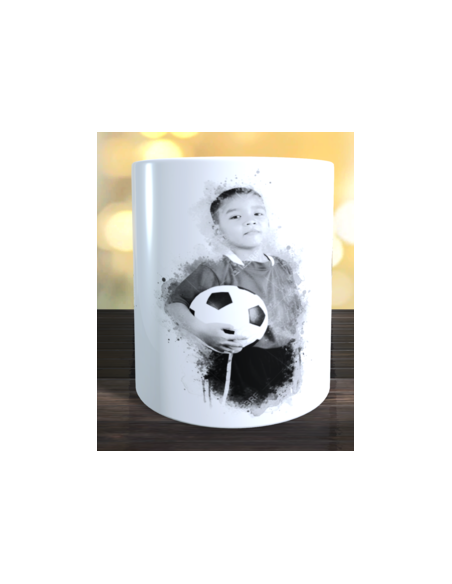 Taza foto futbol usando ia