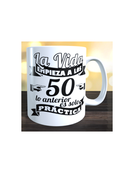 Taza la vida empieza a los 50 años