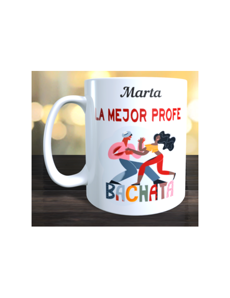 Taza regalo profe de bachata - chica