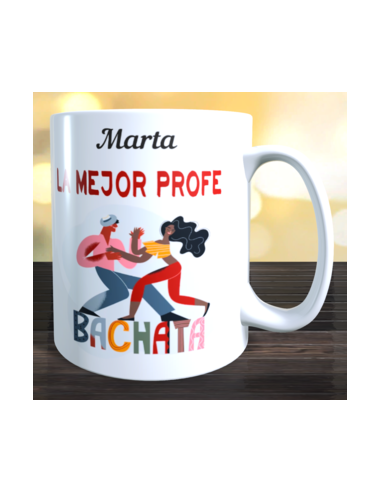 Taza regalo profe de BACHATA- chica
