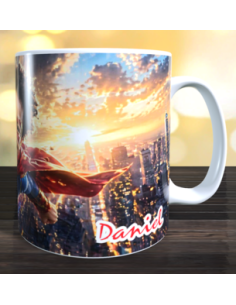 Taza foto súper héroe usando ia 2