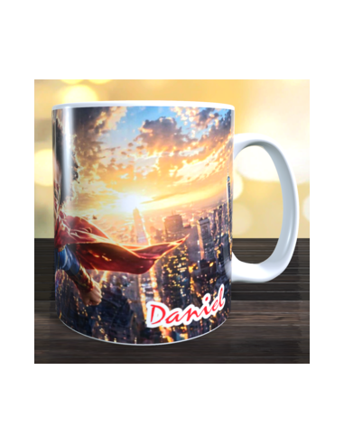 Taza foto súper héroe usando ia