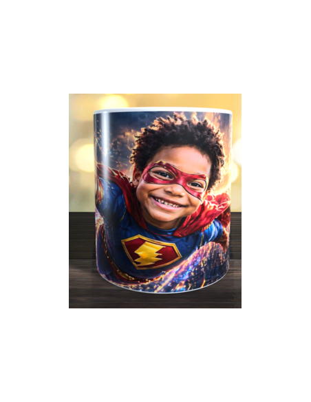 Taza foto súper héroe usando ia
