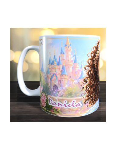 Taza foto princesa usando ia