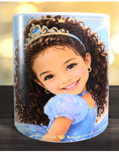Taza foto princesa usando ia