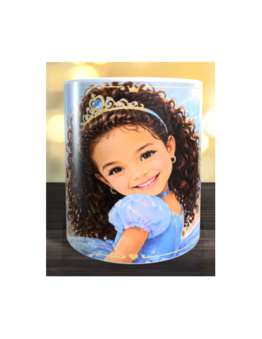 Taza foto princesa usando ia