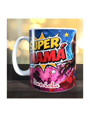 Taza super mamá usando ia