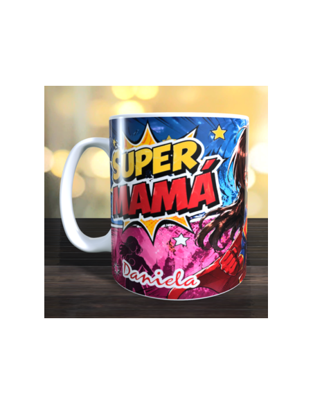 Taza super mamá usando ia