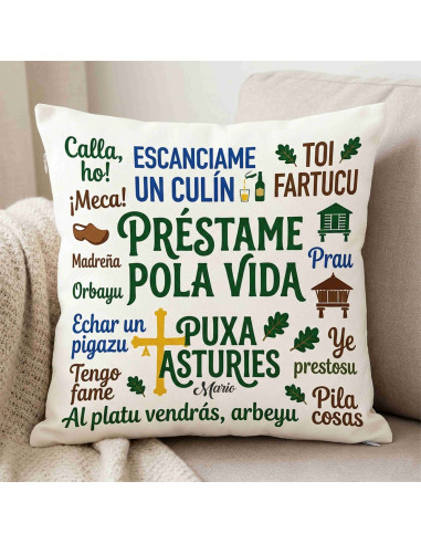 Cojín expresiones en Asturiano