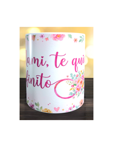 Taza mami te quiero infinito
