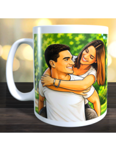 Taza foto a caricatura usando ia 2