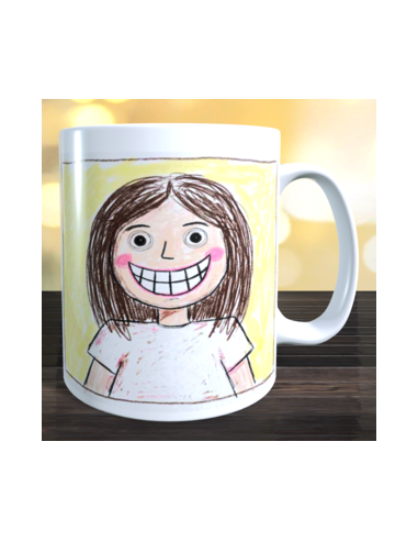 Taza foto a dibujo como un niño usando ia