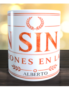 Taza DON sin DIN cojones en LATÍN 2
