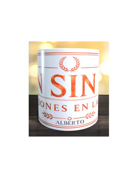 Taza DON sin DIN cojones en LATÍN