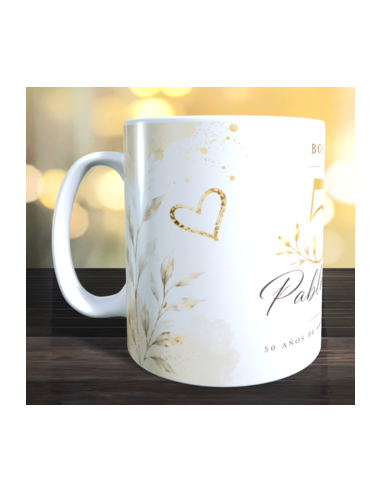 Taza bodas de oro
