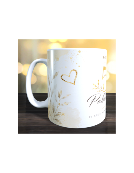 Taza bodas de oro