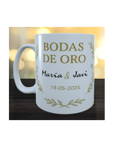Taza bodas de oro