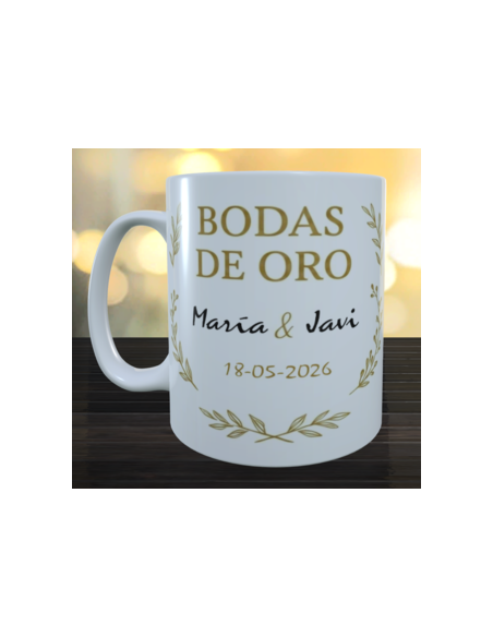 Taza bodas de oro