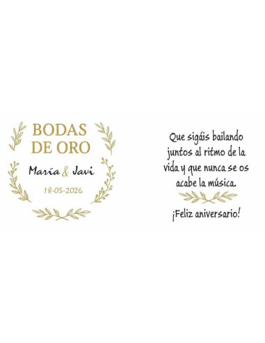 Taza bodas de oro