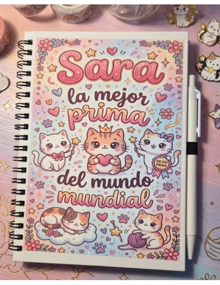 Libreta mejor prima (gatitos)