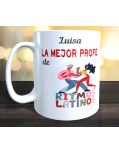 Taza regalo profesora de RITMOS LATINOS