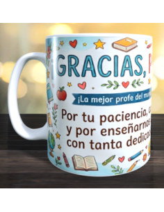 Taza regalo profe personalizada 2