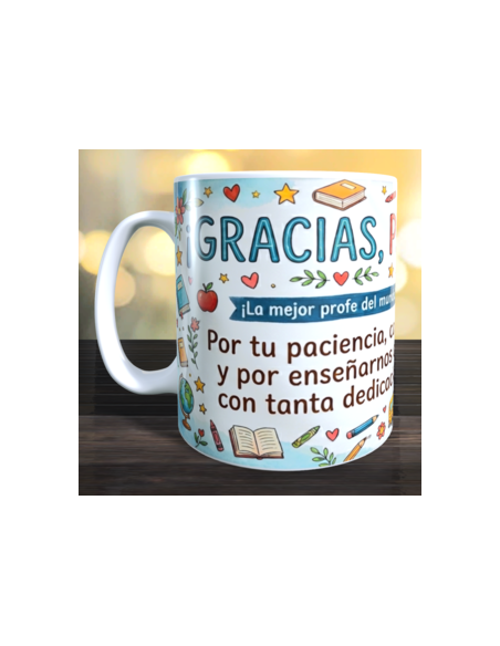 Taza regalo profe personalizada