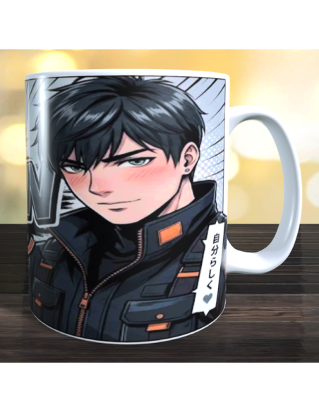 Taza tu nombre en Japonés (chico)