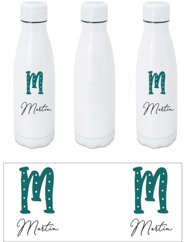 Botella nombre e inicial