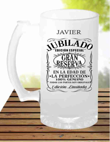 Jarra personalizada jubilado