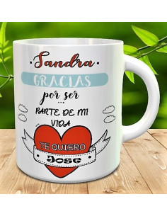 Taza gracias por ser parte de mi vida 2