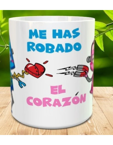 Taza enamorados: me has robado el corazón