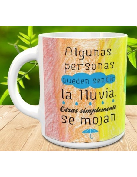 Taza algunas personas pueden sentir la lluvia
