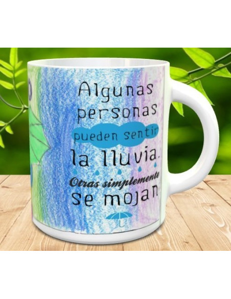 Taza algunas personas pueden sentir la lluvia