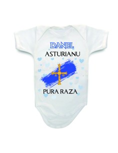 Body de bebé personalizado Asturias (manga corta)