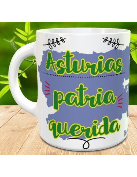 Taza recuerdo de Asturias