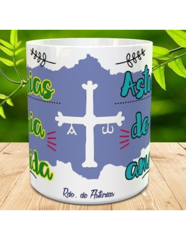 Taza recuerdo de Asturias