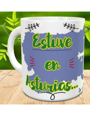 Taza recuerdo de Asturias
