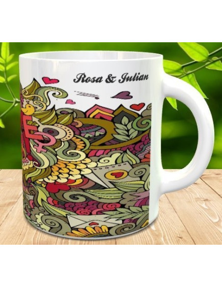 Taza love you multicolor