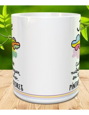 Taza pinta las nubes