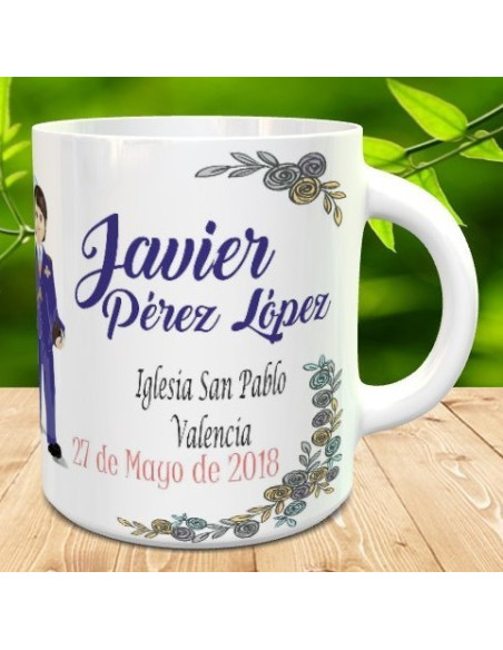 Taza Comunion almirante (chaqueta azul)