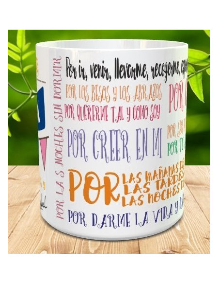 Taza gracias mamá