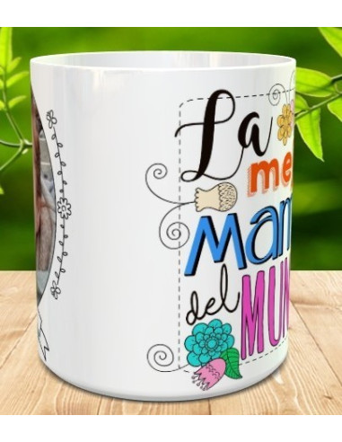 Taza mejor mama del mundo con foto