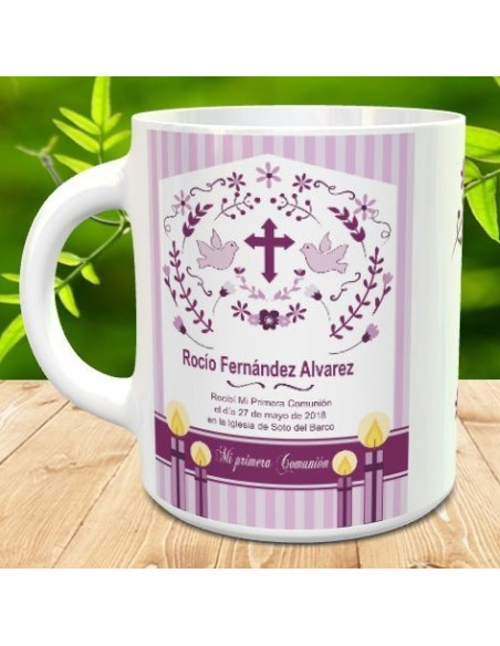 Taza primera comunión con foto